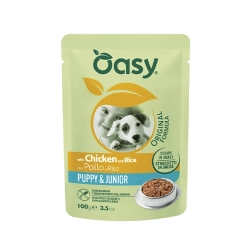 Oasy Strips in Gravy Puppy & Junior z kurczakiem i ryżem 100g
